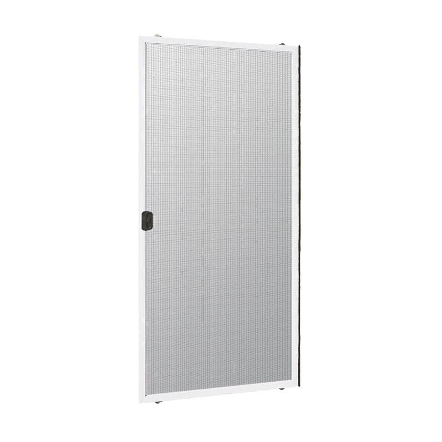 312 White Aluminum Frame Sliding Screen Door Common 72 In X 80 In Actual 36 In X 77 6875 In