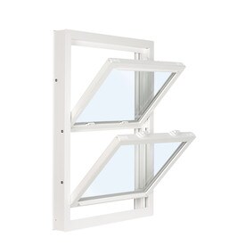 Double Hung Windows At Lowes Reliabilt 3201 Vinyl Replacement White Exterior Double Hung Window Rough Opening 32 In
