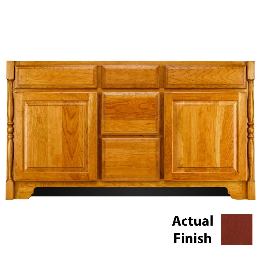 KraftMaid 60-in Cabernet Bathroom Vanity Cabinet in the ...