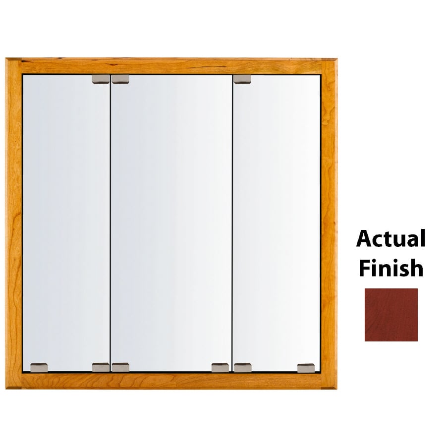 Kraftmaid Classic 36 In X 30 In Square Surface Recessed Mirrored Wood Medicine Cabinet In The Medicine Cabinets Department At Lowes Com