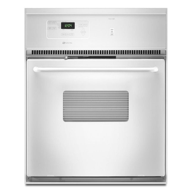 Maytag 24 Inch Single Electric Wall Oven Color White In The Ovens Department At Com - 24 Inch Single Wall Oven White