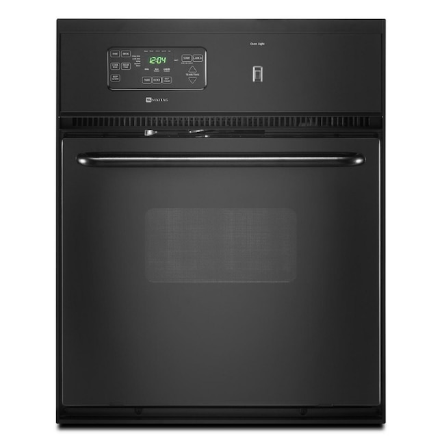 Maytag 24-Inch Single Electric Wall Oven (Color: Black) in the Single Electric  Wall Ovens department at