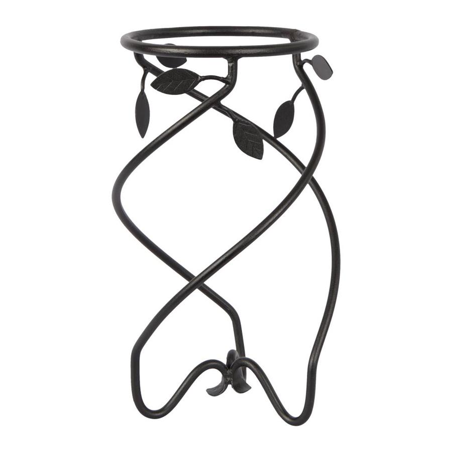 ACHLA Designs 16in Black Indoor/Outdoor Round Wrought Iron Plant Stand