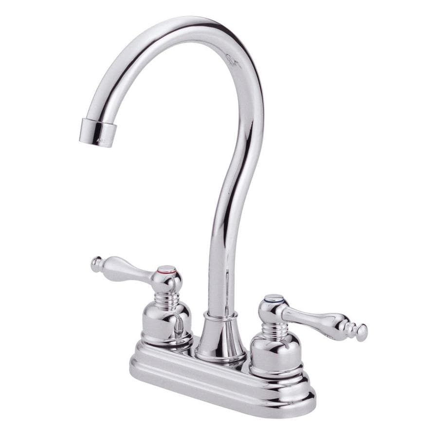 Danze Sheridan Chrome 2 Handle Deck Mount High Arc Kitchen Faucet At