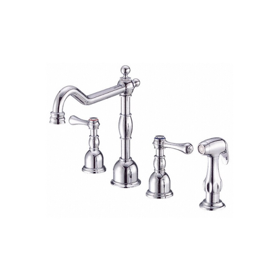 Danze D422057 Opulence Chrome 2-handle High-arc Kitchen Faucet with Side Spray Included