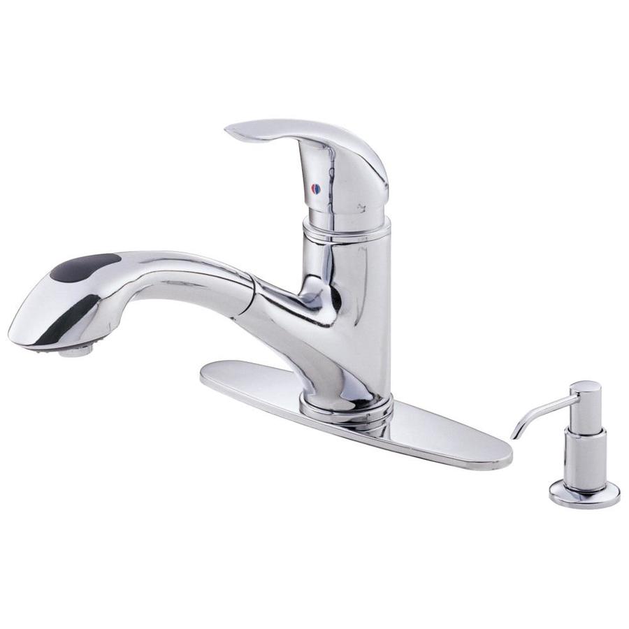 Shop Danze Melrose Chrome 1 Handle Deck Mount Pull Out Kitchen Faucet   719934812046 