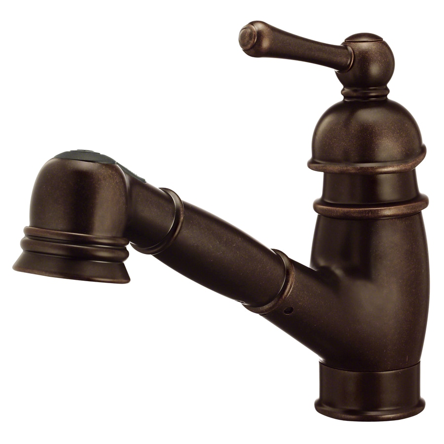 Danze Opulence Tumbled Bronze 1 Handle Pull Out Kitchen Faucet In The   719934821055 