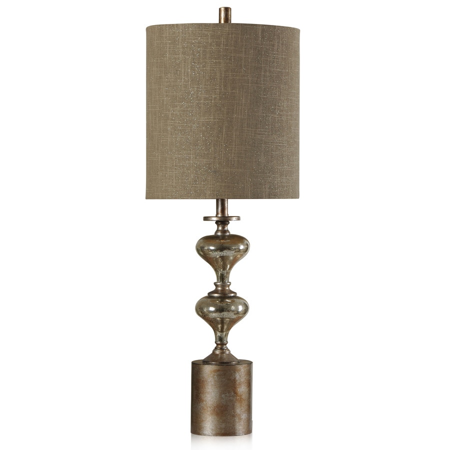 StyleCraft Home Collection L33452 34-in Northbay and Laslo 3-Way Table Lamp with Fabric Shade