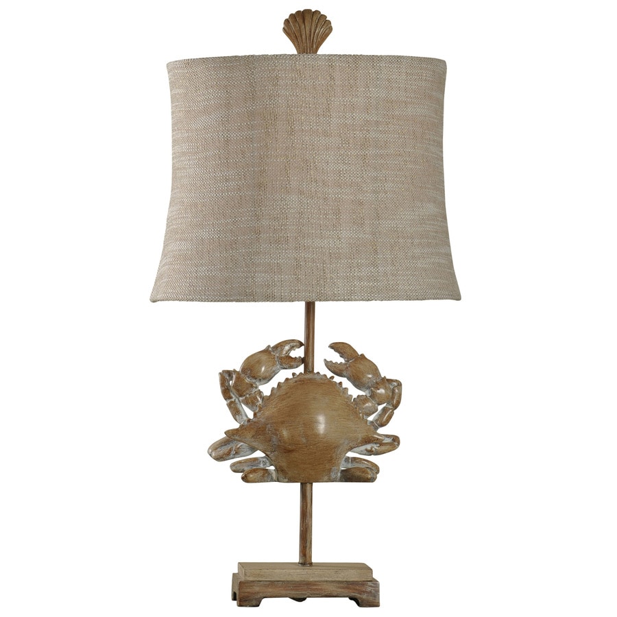 StyleCraft Home Collection L37976 28-in Lakeport 3-Way Table Lamp with Fabric Shade