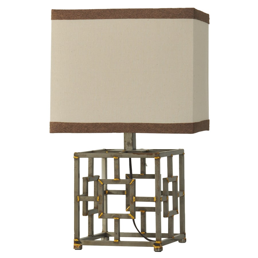 StyleCraft Home Collection L24143 23-in Lingen Standard 3-Way Switch Table Lamp with Fabric Shade