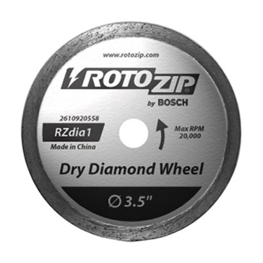 RotoZip Diamond Rim Steel Dry Diamond Zipwheel for Ceramic Tile Accessory in the Rotary Tool
