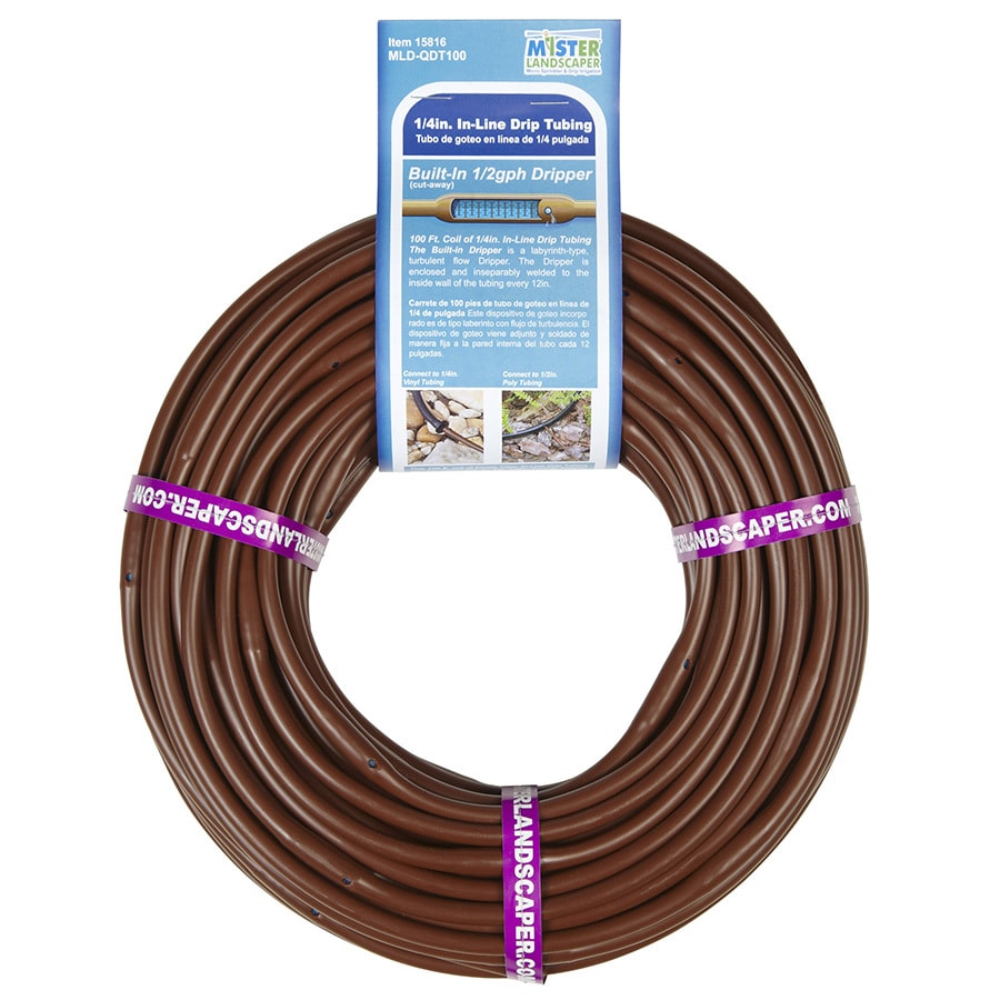 Mister Landscaper 1/4in x 100ft Drip Irrigation Emitter Tubing at