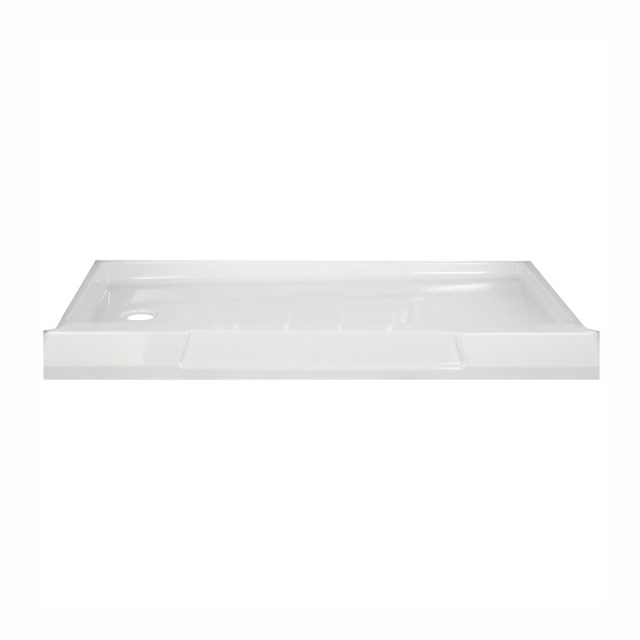 ASB 39504L 60-in L x 34-in W Firenze High Gloss White High-Impact Polystyrene Shower Base