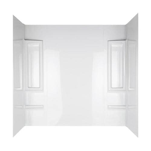 Peerless 30.5in W x 58in H High Gloss White HighImpact Polystyrene