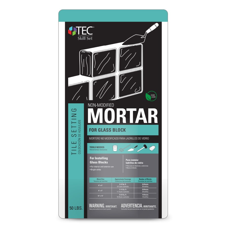 Mortar At Lowes Tec Skill Set Gl Block 50 Lb White Powder Thinset Mortar