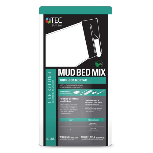 TEC Mud Bed Mix 50lb White Powder Thinset Mortar in the Mortar