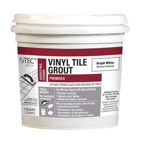 TEC Skill Set Bright White Vinyl Tile Grout 32-oz White Acrylic Premix ...