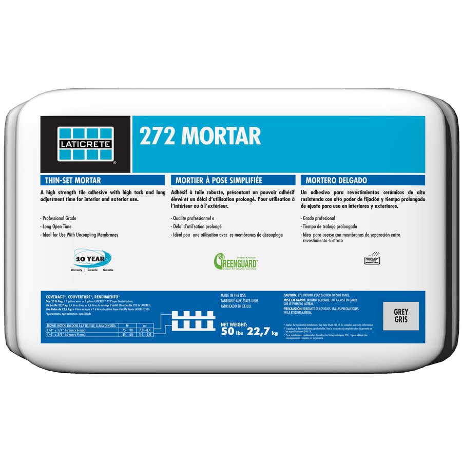 LATICRETE 50 Lb. Grey Powder DryThinset Mortar at