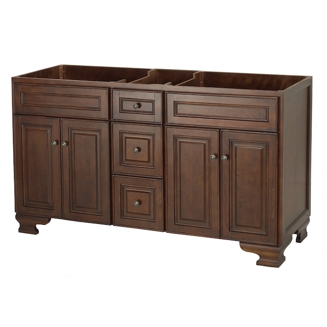 Foremost Hawthorne 60 In Dark Walnut Bathroom Vanity Cabinet In The Bathroom Vanities Without Tops Department At Lowes Com