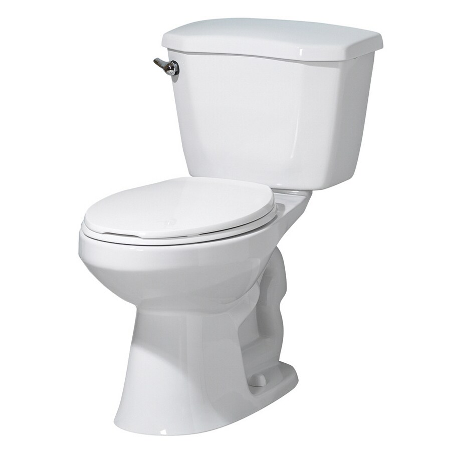 AquaSource White High Efficiency Elongated Toilet at Lowes.com