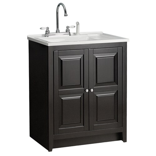 Foremost Casual Acrylic Utility Tub In 30 1 2 Espresso Cabinet At