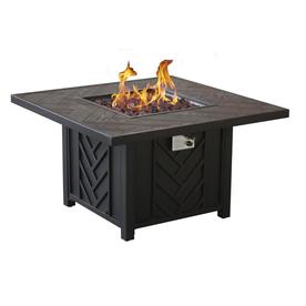 Tabletop Steel Propane Gas Fire Table, Allen Roth Fire Pit Table