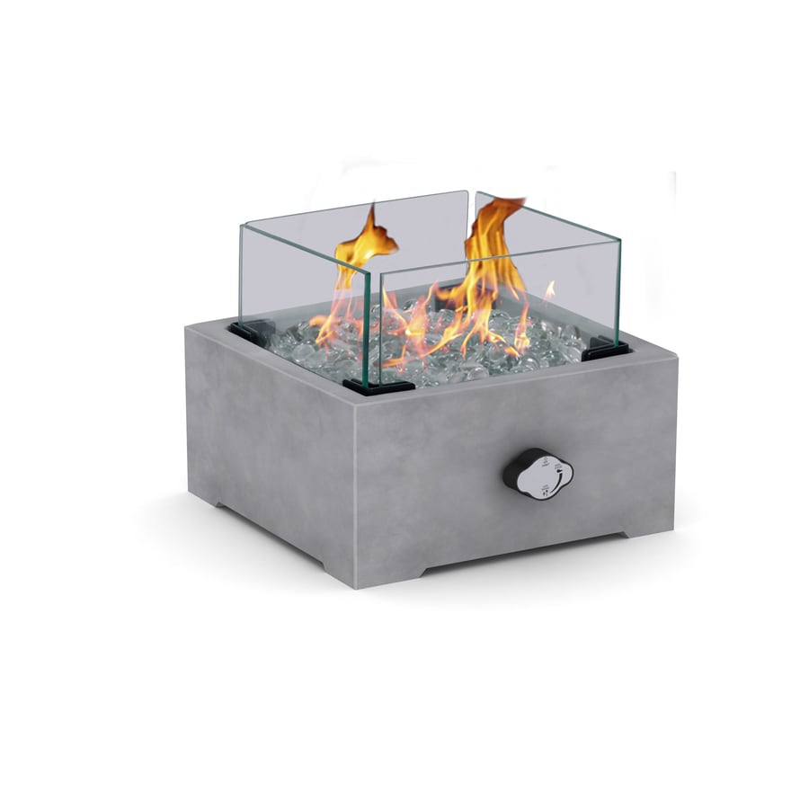 Garden Treasures 10 In. Square Concrete Table Top Fire ...