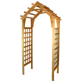 Garden Architecture 3.7-ft W x 7.4-ft H Natural Cedar Garden Arbor