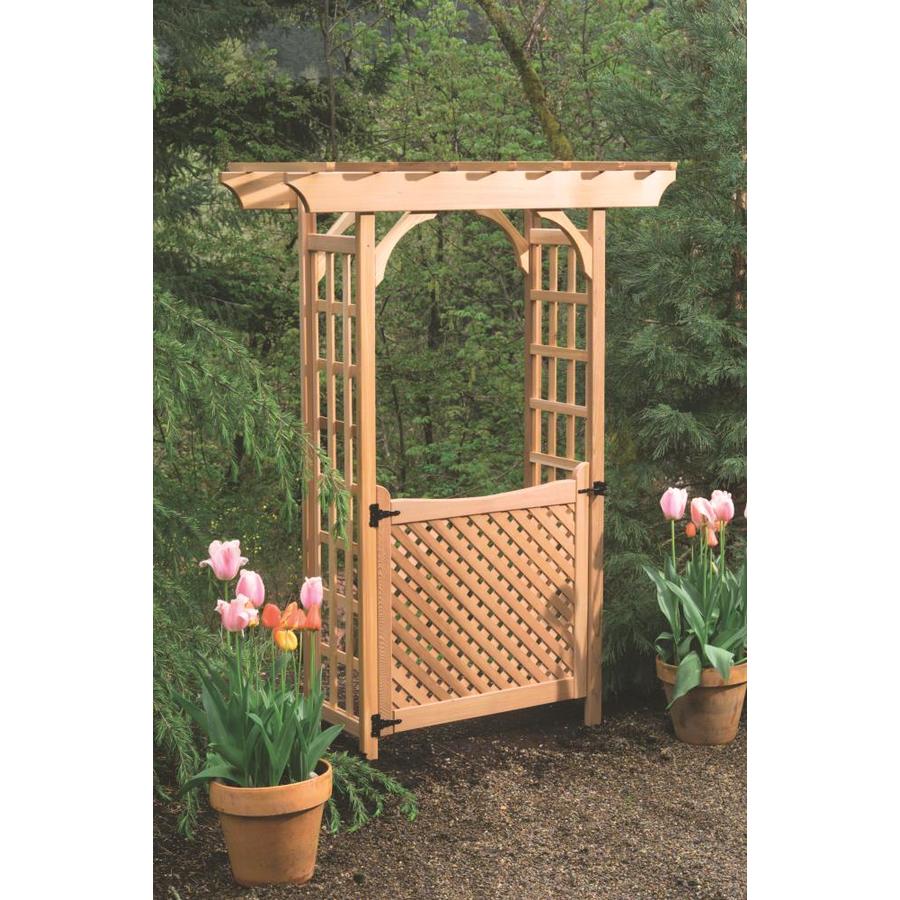 Garden Architecture 5.3-ft W x 7-ft H Natural Garden Arbor at Lowes.com