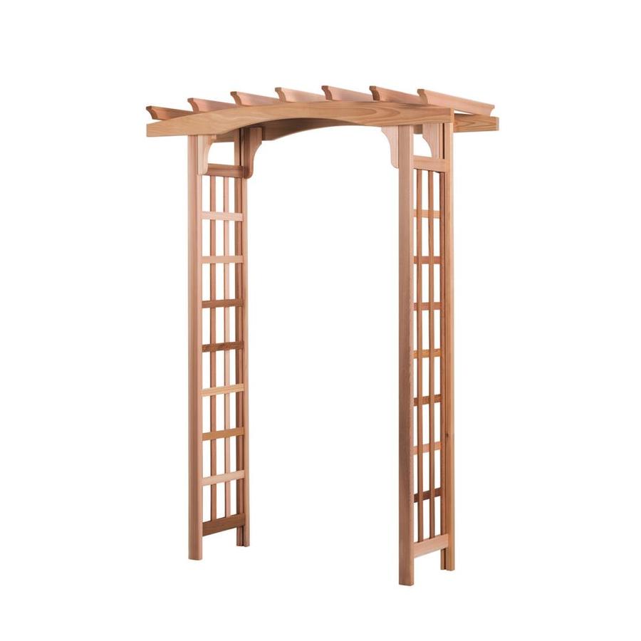 Garden Architecture 5.3ft W x 7.19ft H Natural Wood Garden Arbor at