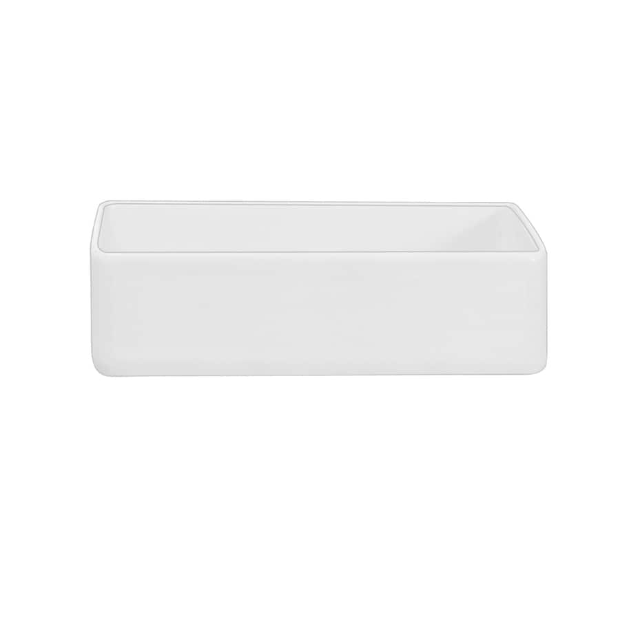 Porcher 1518.0-00.001 Semplice Rectangle White Fire Clay Above Counter Rectangular Bathroom Sink (15.25-in x 21.75-in)