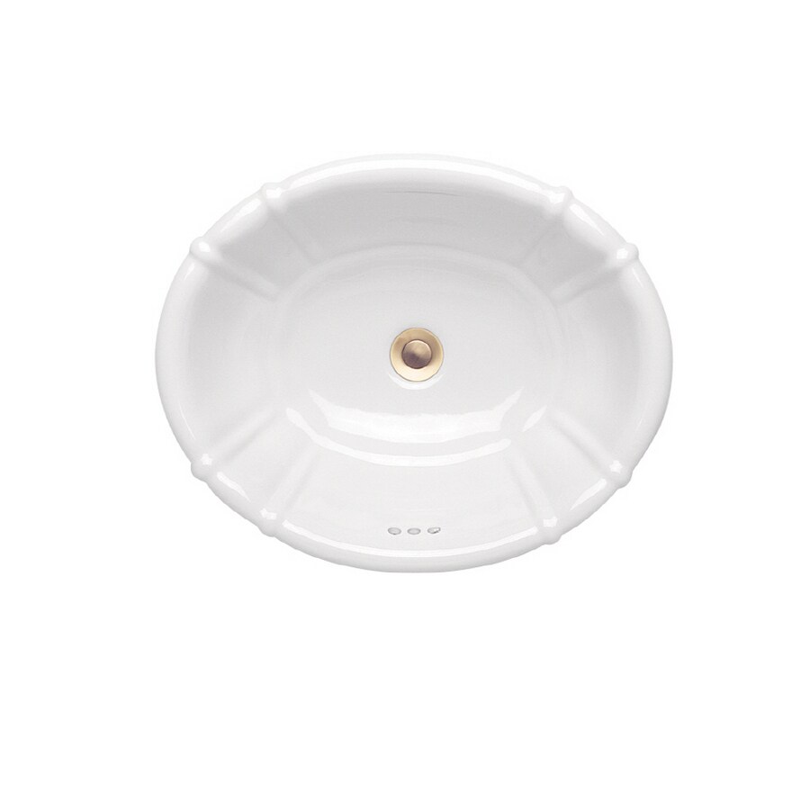 Porcher Belle Terra White Bath Sink in the Bathroom Sinks department at