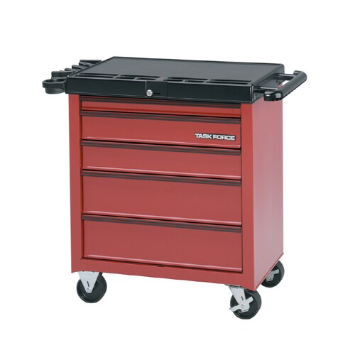 Task Force 32 In X 34 In 5 Drawer Friction Steel Tool Cabinet Red