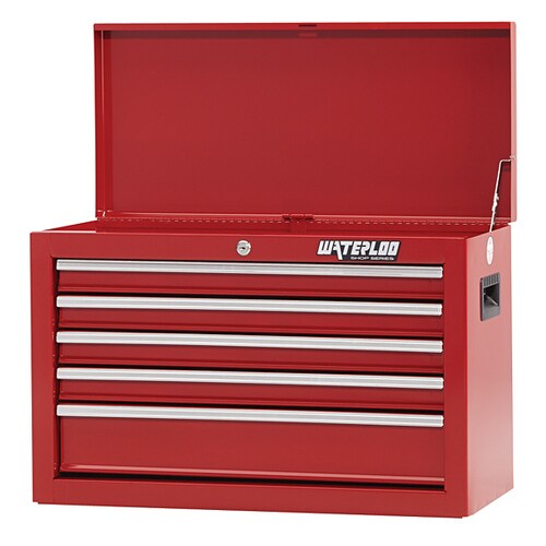 Waterloo 26 In W X 17 5 In H 5 Drawer Steel Tool Chest Red At