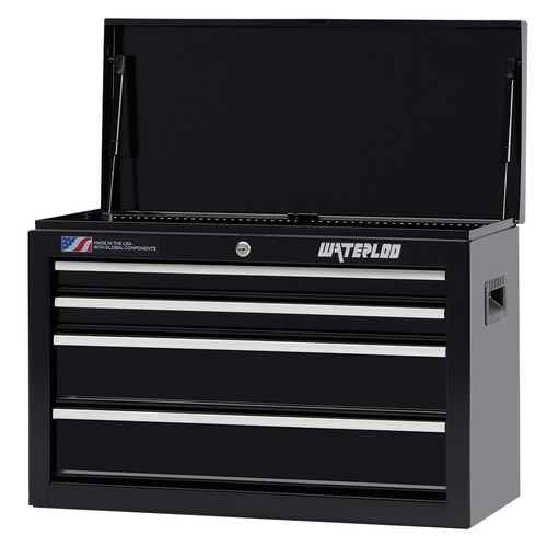 Waterloo 17.25-in x 26-in 4-Drawer Ball-Bearing Steel Tool Chest (Black ...