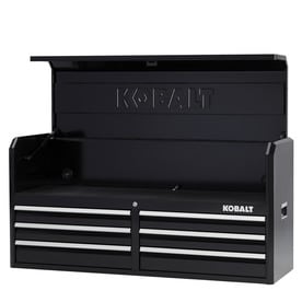 Kobalt 2000 Series 52-in W x 24.5-in H 6-Drawer Ball-bearing Steel Tool Chest (Black)