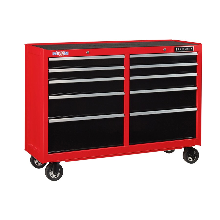 Craftsman 2000 Series 52 In W X 37 5 H 10 Drawer Steel Rolling 10 Drawer Steel Rolling
