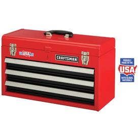 UPC 721615312813 product image for CRAFTSMAN Portable 20.5-in 3-Drawer Red Steel Lockable Tool Box | upcitemdb.com