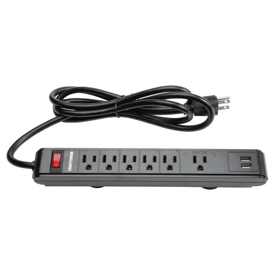 CRAFTSMAN Magnetic Power Strip with 6 Power and 2 USB Outlets at Lowes.com