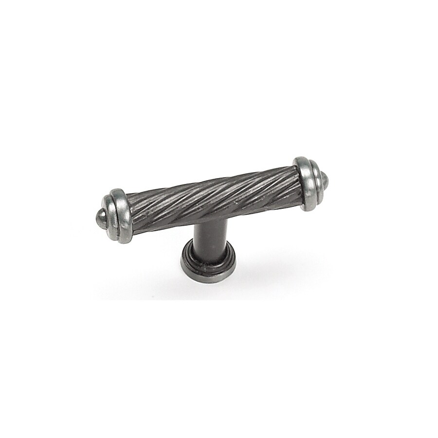 Laurey Capri Antique Pewter Rectangular Knob in the