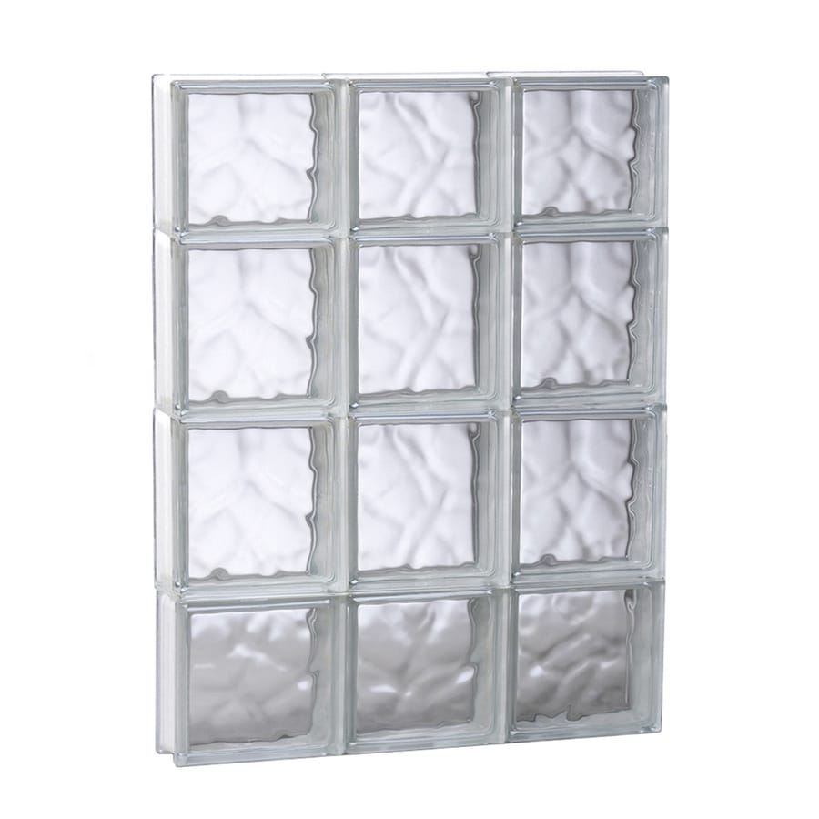 REDI2SET Diamond Glass Frameless Replacement Glass Block Window (Rough Opening: 28-in x 30-in; Actual: 27-in x 29-in)