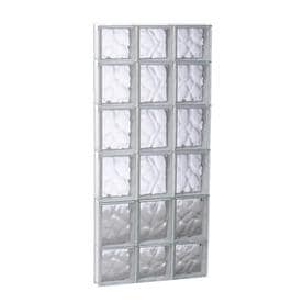 Gl Block Windows At Lowes Redi2set Wavy Gl Pattern Frameless Replacement Clear Block Window Rough Opening 17 75