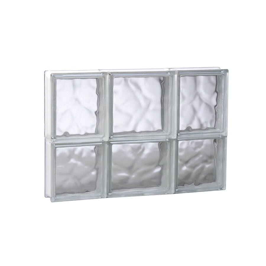 REDI2SET Diamond Glass Frameless Replacement Glass Block Window (Rough Opening: 22-in x 32-in; Actual: 21.25-in x 31-in)