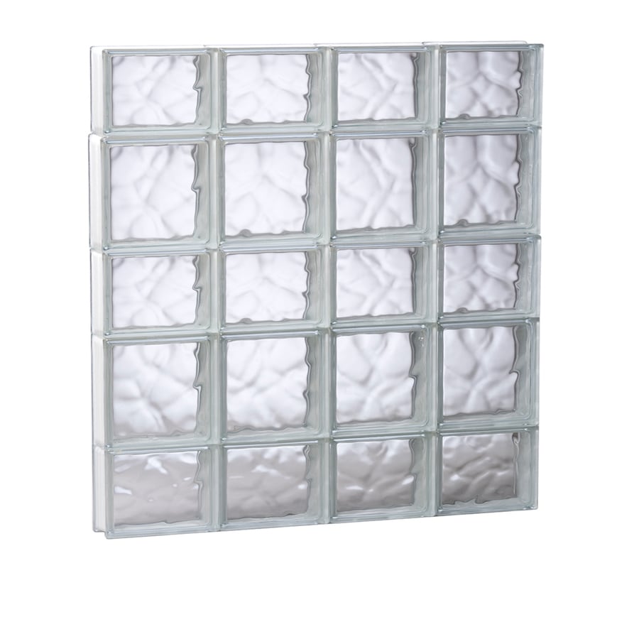 REDI2SET Wavy Glass Pattern Frameless Replacement Glass Block Window (Rough Opening: 31.5-in x 33.25-in; Actual: 31-in x 32.75-in)