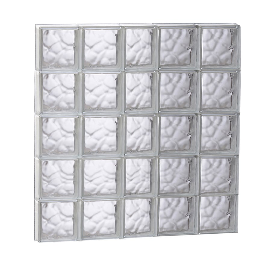 REDI2SET Wavy Glass Pattern Frameless Replacement Glass Clear Block ...