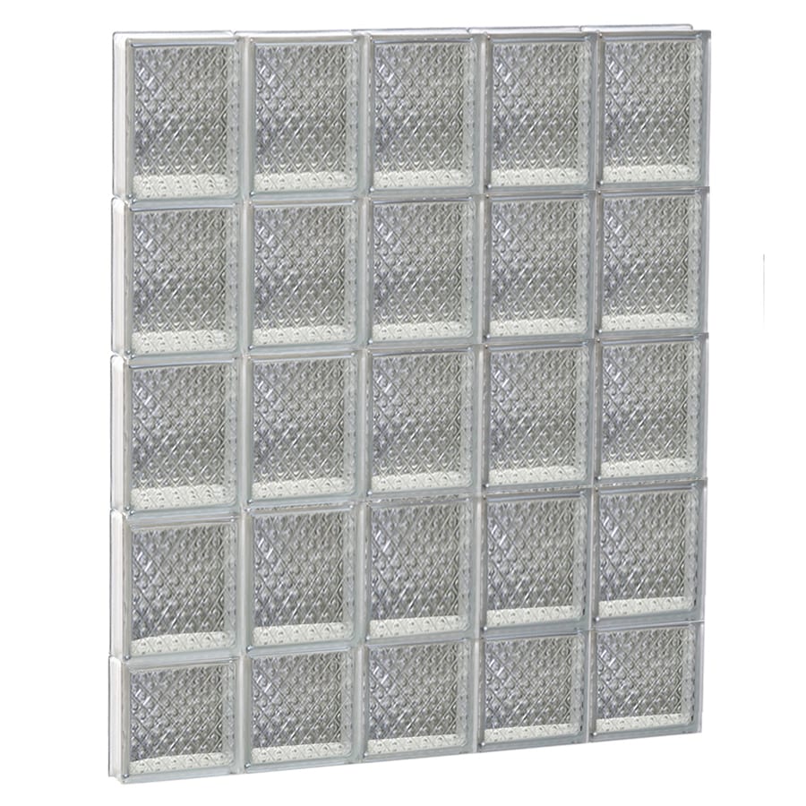 Redi2set Diamond Glass Pattern Frameless Replacement Redi2set Diamond Glass Pattern Frameless Replacement Block Window Rough Opening 30 In