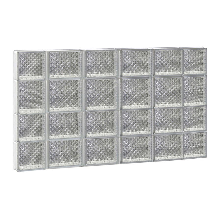 Redi2set Diamond Glass Pattern Frameless Replacement Redi2set Diamond Glass Pattern Frameless Replacement Clear Block Window Rough Opening 44