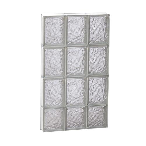 Redi2set Ice Glass Pattern Frameless Replacement Glass Clear Block