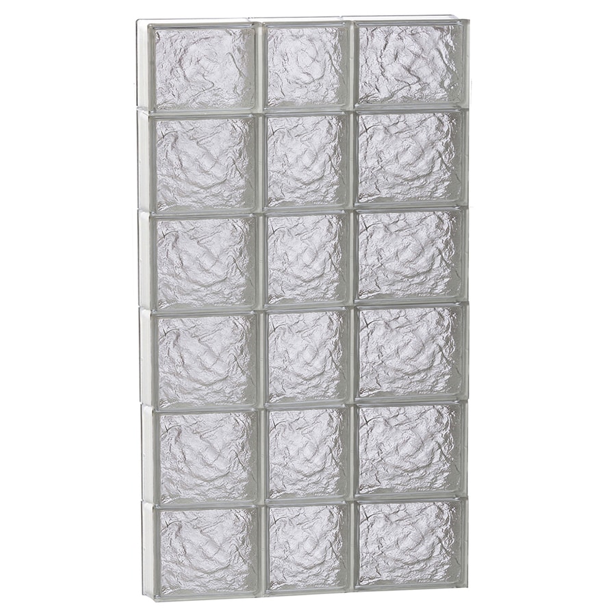 Redi2set Ice Glass Pattern Frameless Replacement Block Redi2set Ice Glass Pattern Frameless Replacement Block Window Rough Opening 22 In