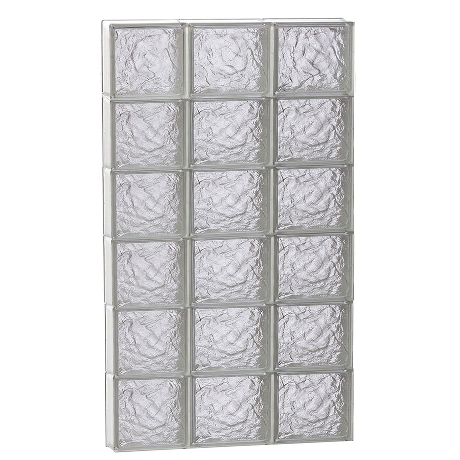 Redi2set Ice Glass Pattern Frameless Replacement Glass Block